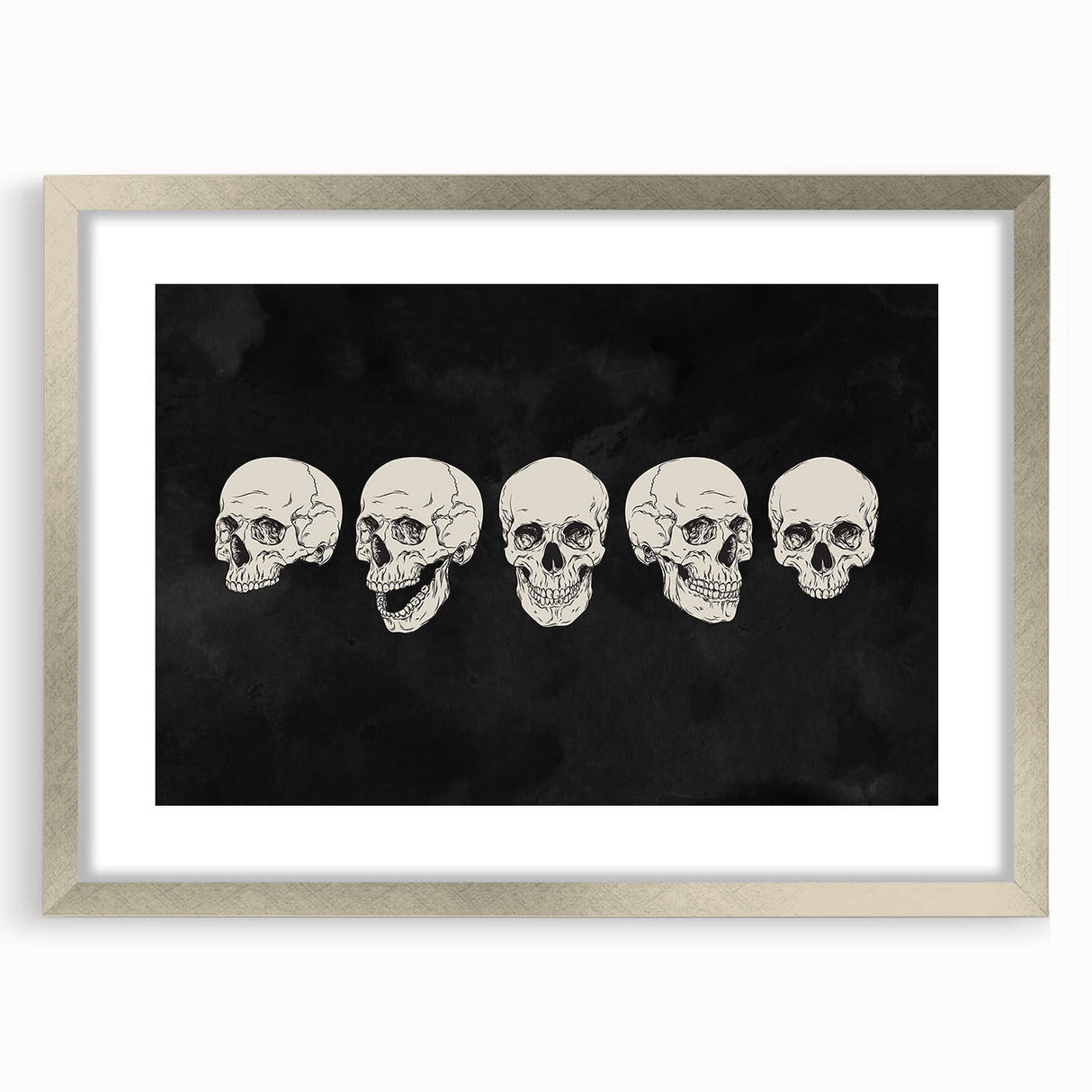 Halloween Canvas Art - Vintage Skull Expressions Print