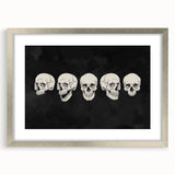 Halloween Canvas Art - Vintage Skull Expressions Print