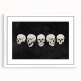 Halloween Canvas Art - Vintage Skull Expressions Print