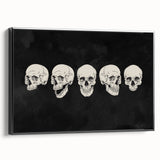 Halloween Canvas Art - Vintage Skull Expressions Print