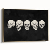 Halloween Canvas Art - Vintage Skull Expressions Print