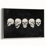 Halloween Canvas Art - Vintage Skull Expressions Print