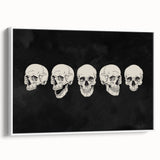 Halloween Canvas Art - Vintage Skull Expressions Print