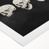 Halloween Canvas Art - Vintage Skull Expressions Print