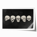 Halloween Canvas Art - Vintage Skull Expressions Print