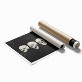 Halloween Canvas Art - Vintage Skull Expressions Print