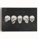 Halloween Canvas Art - Vintage Skull Expressions Print