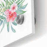 Girls Room Wall Art – Watercolor Tropical Floral Nursery Print