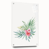 Girls Room Wall Art – Watercolor Tropical Floral Nursery Print