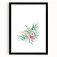 Girls Room Wall Art – Watercolor Tropical Floral Nursery Print