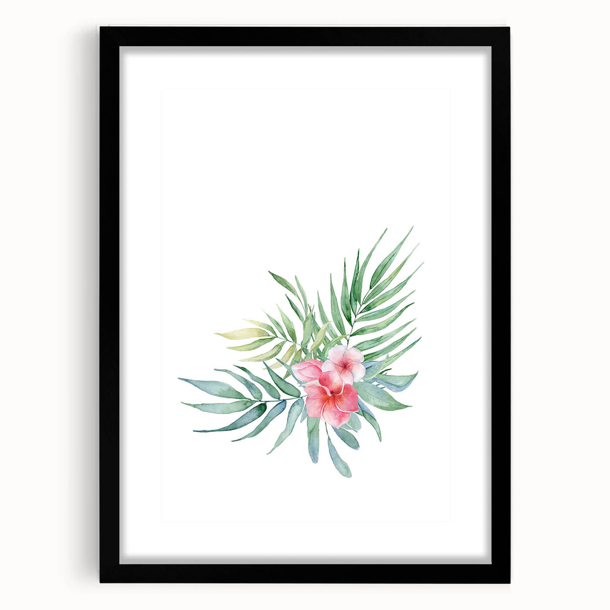 Girls Room Wall Art – Watercolor Tropical Floral Nursery Print