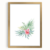 Girls Room Wall Art – Watercolor Tropical Floral Nursery Print