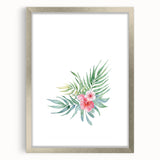 Girls Room Wall Art – Watercolor Tropical Floral Nursery Print