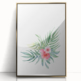 Girls Room Wall Art – Watercolor Tropical Floral Nursery Print