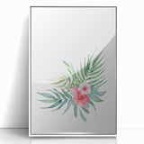 Girls Room Wall Art – Watercolor Tropical Floral Nursery Print