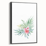 Girls Room Wall Art – Watercolor Tropical Floral Nursery Print