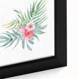 Girls Room Wall Art – Watercolor Tropical Floral Nursery Print