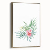 Girls Room Wall Art – Watercolor Tropical Floral Nursery Print