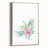 Girls Room Wall Art – Watercolor Tropical Floral Nursery Print