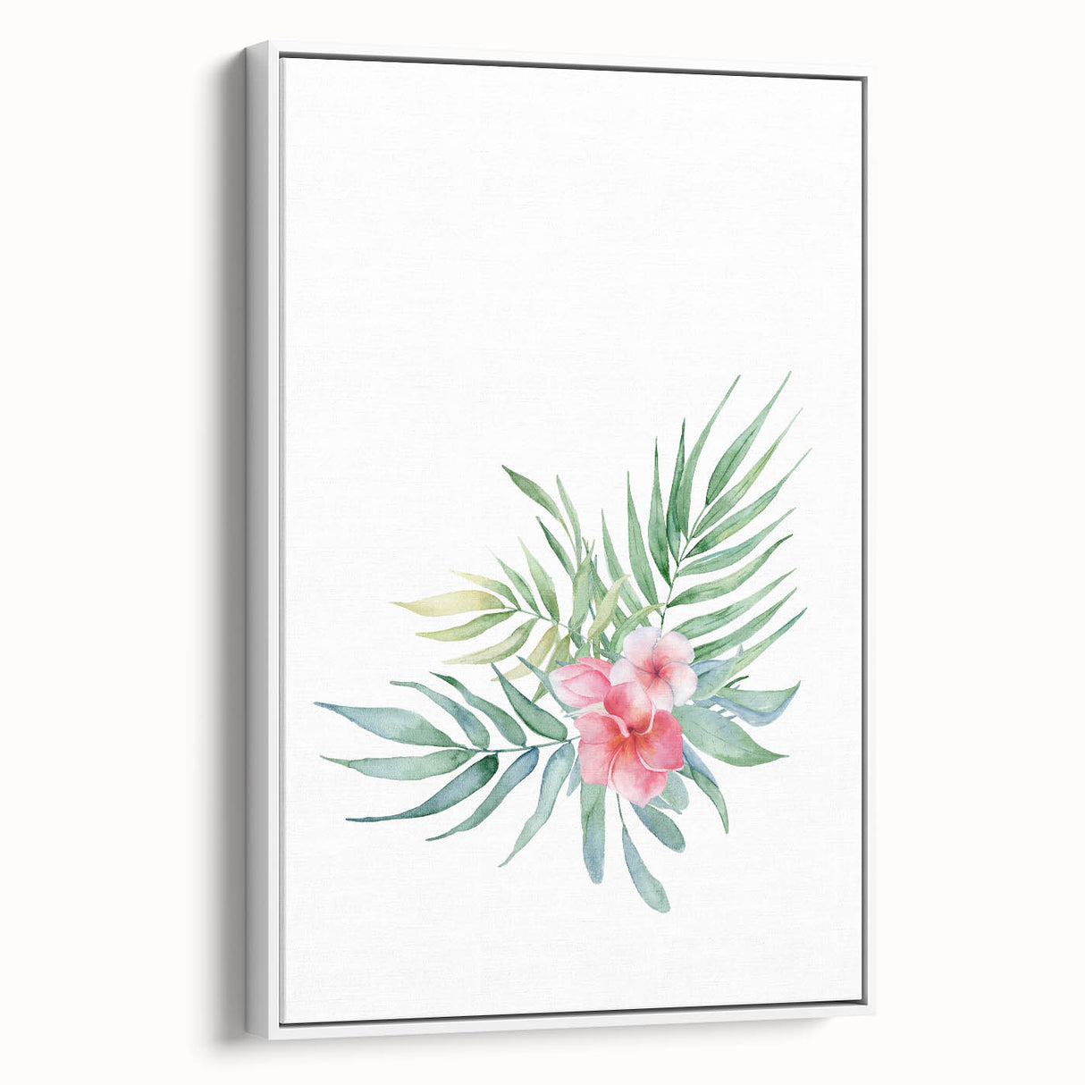 Girls Room Wall Art – Watercolor Tropical Floral Nursery Print