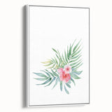 Girls Room Wall Art – Watercolor Tropical Floral Nursery Print