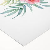 Girls Room Wall Art – Watercolor Tropical Floral Nursery Print