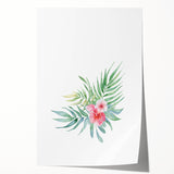 Girls Room Wall Art – Watercolor Tropical Floral Nursery Print