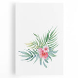 Girls Room Wall Art – Watercolor Tropical Floral Nursery Print