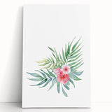 Girls Room Wall Art – Watercolor Tropical Floral Nursery Print