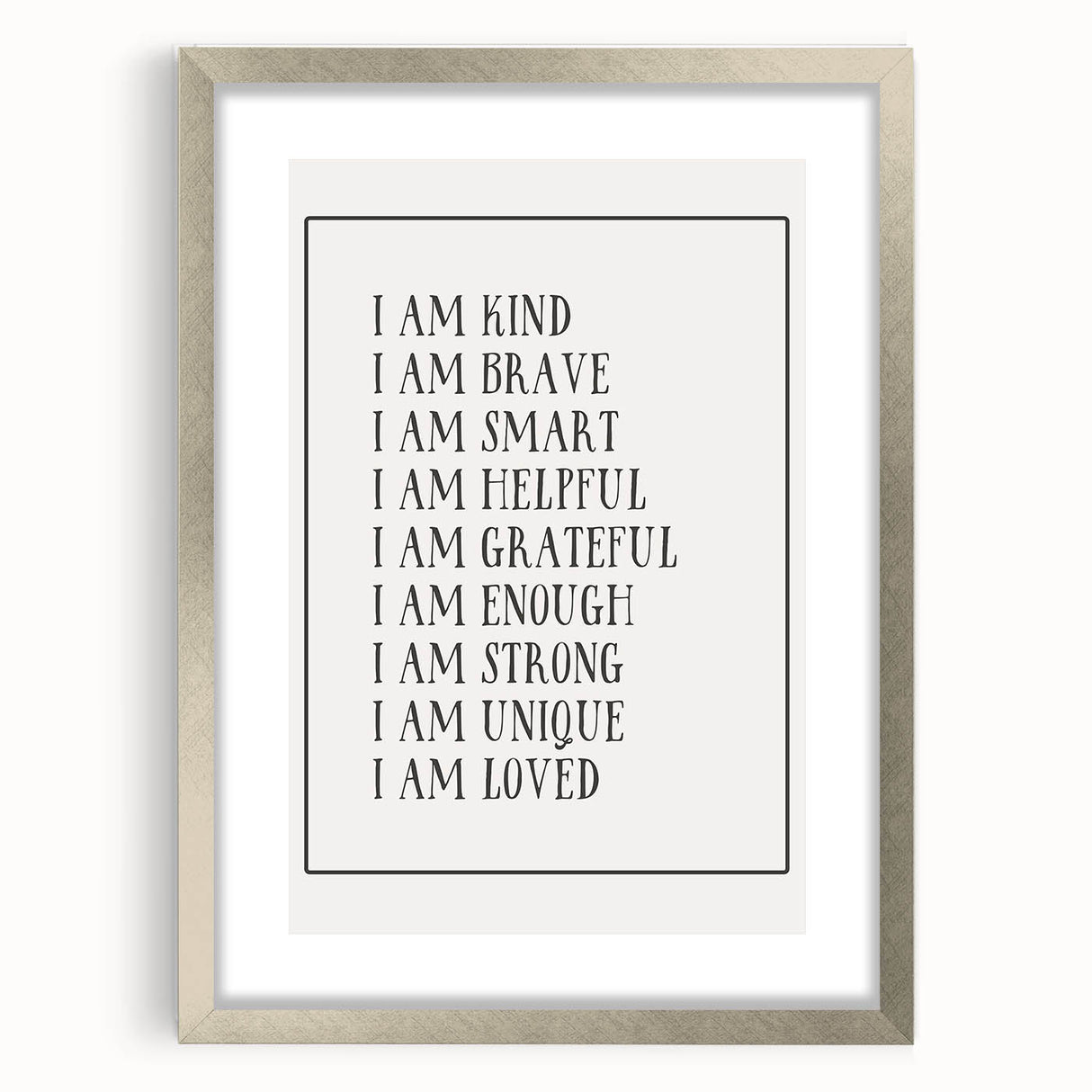 Kids Affirmation Nursery Wall Art – Baby Room Decor & Motivational Print