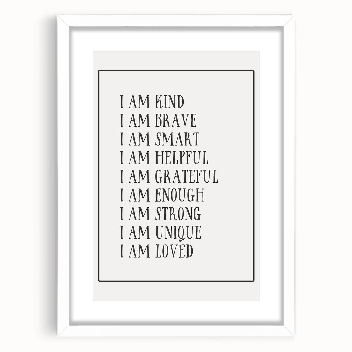 Kids Affirmation Nursery Wall Art – Baby Room Decor & Motivational Print