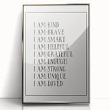 Kids Affirmation Nursery Wall Art – Baby Room Decor & Motivational Print