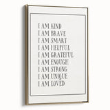 Kids Affirmation Nursery Wall Art – Baby Room Decor & Motivational Print