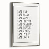 Kids Affirmation Nursery Wall Art – Baby Room Decor & Motivational Print