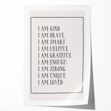 Kids Affirmation Nursery Wall Art – Baby Room Decor & Motivational Print