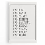 Kids Affirmation Nursery Wall Art – Baby Room Decor & Motivational Print