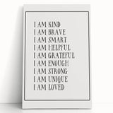 Kids Affirmation Nursery Wall Art – Baby Room Decor & Motivational Print