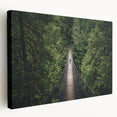 Landscape canvas art depicting a serene bridge scene, showcasing vibrant colors and detailed textures, perfect for home decor and nature enthusiasts.