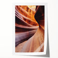 Landscape canvas print showcasing vibrant canyons in rich earth tones, rolled and packaged securely in a durable tube for easy transport and display. Ideal for enhancing home decor with a touch of nature's beauty and adventure.