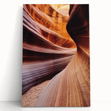 Stretched canvas artwork depicting a vibrant landscape of canyons, showcasing rich earthy tones and intricate details, perfect for enhancing home decor.