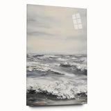 Acrylic glass side view of a vibrant landscape design featuring lush greenery and a serene sky, showcasing intricate details and vivid colors for a modern decor accent.