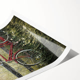 Rolled print showcasing a vibrant countryside landscape with rolling hills and a serene sky, designed for wall decor, packaged securely for easy transport.