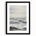Black frame with a white mat displaying a modern landscape artwork, ideal for home decor, showcasing vibrant colors and detailed scenery in a minimalist design. Perfect for enhancing interior spaces with a touch of elegance and style.