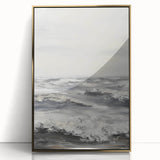 Framed acrylic artwork showcasing a vibrant landscape design with gold accents, ideal for modern home decor, adding elegance to any room's ambiance.