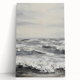 Stretched canvas artwork showcasing a vibrant landscape design with rich colors, leaning against a wall, ideal for modern home decor and artistic ambiance.