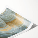 Extra large wall art featuring line art flowers in black and white on a rolled print.