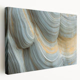 Close-up floral image on stretched canvas, featuring soft pink and green tones, ideal for kitchen wall art.