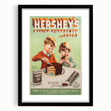 Retro Hershey's Cocoa Poster - Vintage Kitchen Wall Art