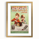 Retro Hershey's Cocoa Poster - Vintage Kitchen Wall Art