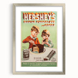 Retro Hershey's Cocoa Poster - Vintage Kitchen Wall Art